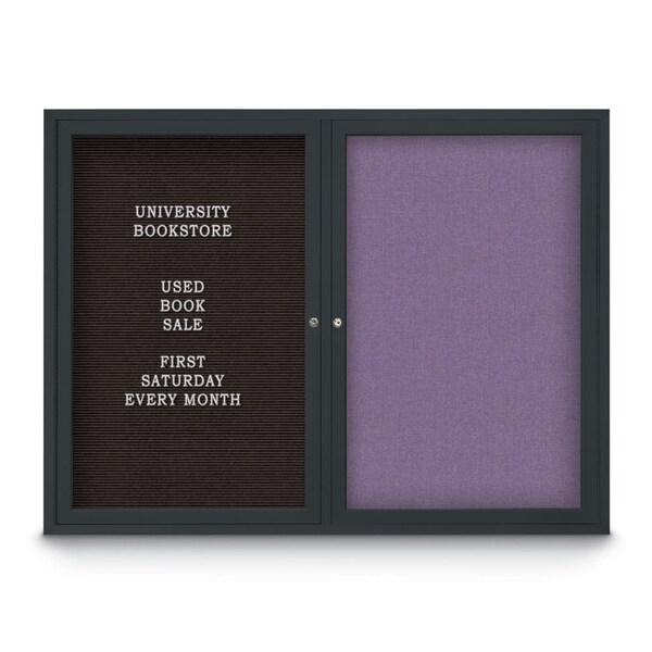 Corkboard, Synthetic Forbo/Black, 18"x 24"